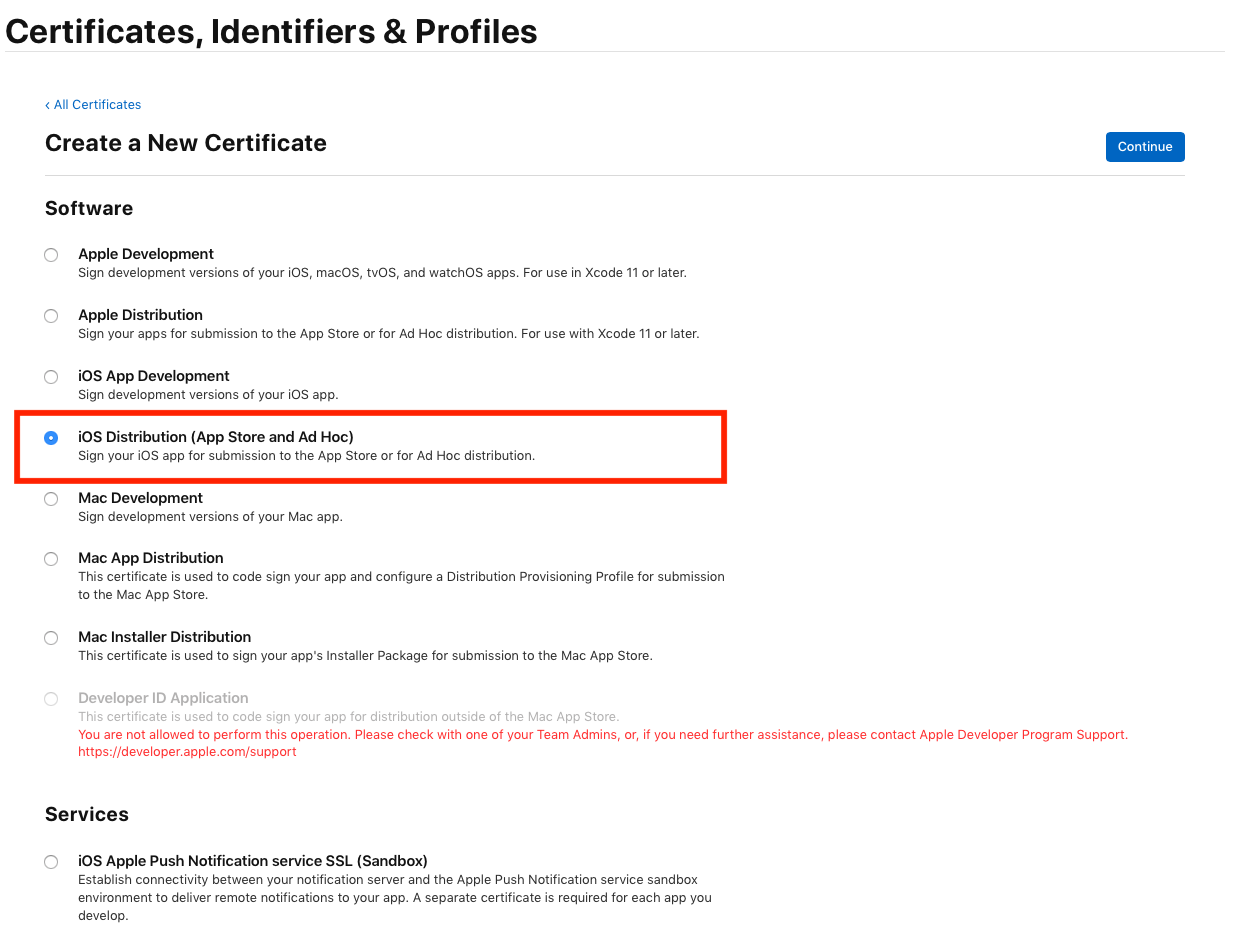 Apple iOS Distribution Zertifikat erstellen – Hilfe Center